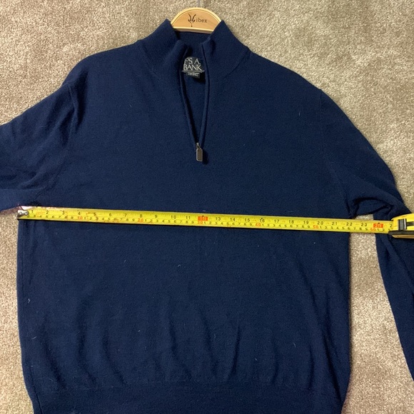 Jos A Bank 100% wool navy quarter zip - Picture 4 of 4